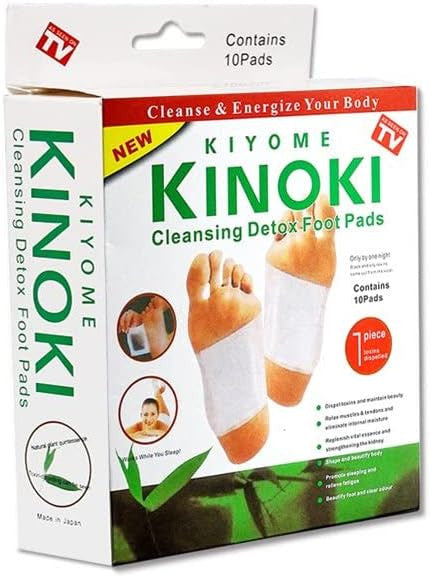 Parches Detox para pies Kinoki - Desintoxicante x 10 unid.